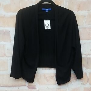 NWT Apt 9 Size XL Black Open Front Cardigan Sweater